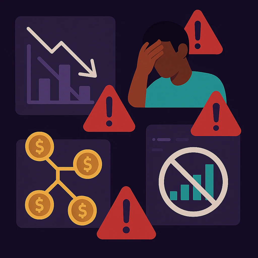 Image of person that is making mistakes in investing